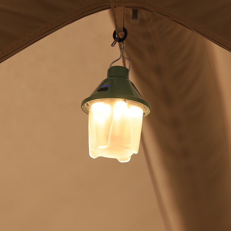 Pine Cone Lamp Outdoor Camping Lamp Street Lamp LED Rechargeable Tent Lamp Retro Atmosphere Camping Lamp Camp Hanging Lamp