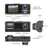 FHD1080P 2Inch Dash Cam Car DVR Night Vision WIFI 3Camera Lens Motion Detection Front Inside Rear Wide Angle Driving Recorder