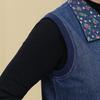 Vest Women's Spring Denim Vest Vest Old Lady Wearing Vest Thin