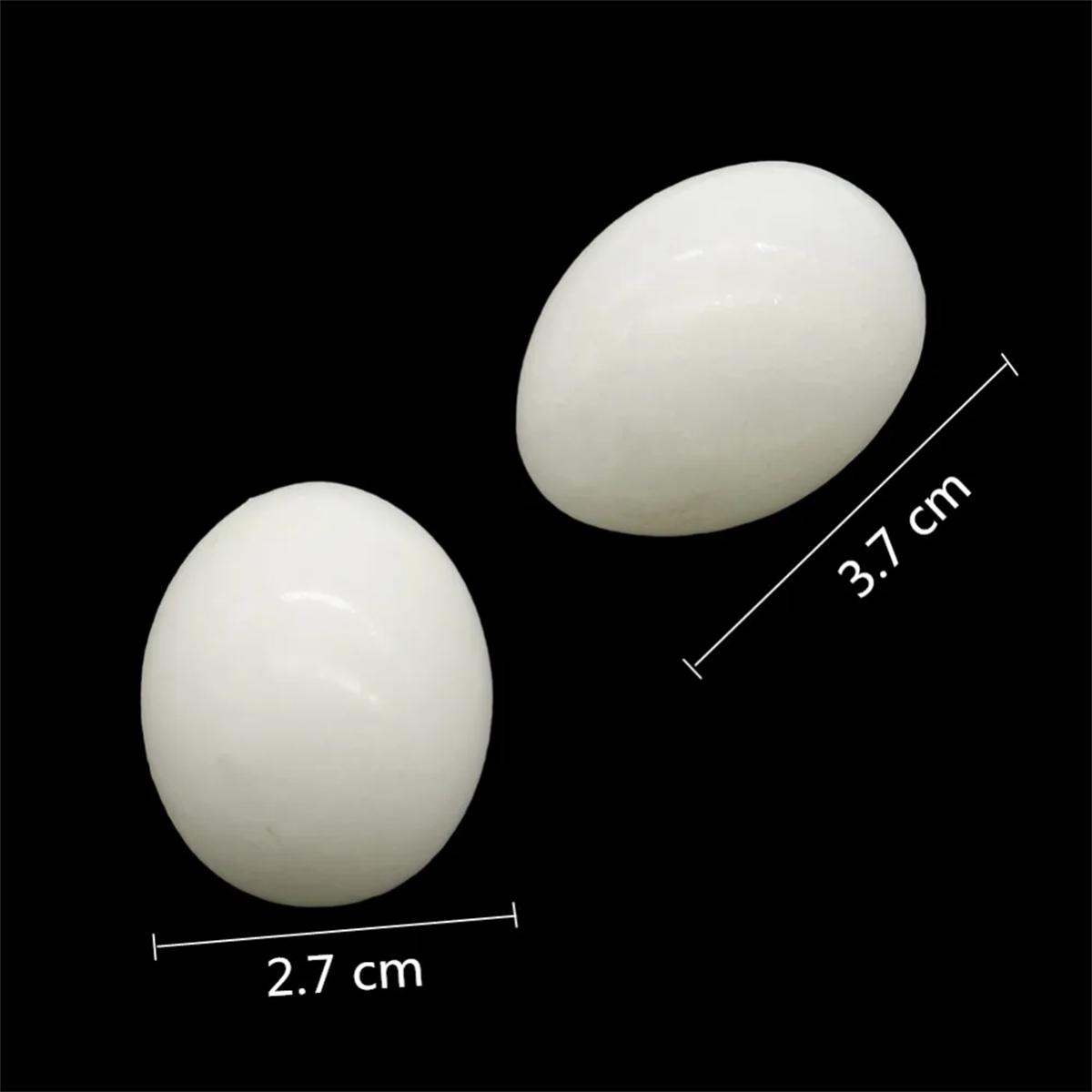 

8Pcs Solid Plastic Pigeon Eggs Aviculture Tools Nest Hatching Eggs DIY Home Decor Poultry Supply Artificial Easter Eggs White