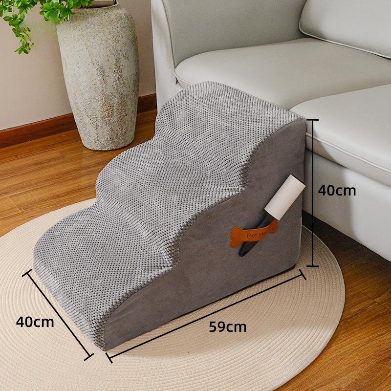 2-4 Pet Stairs for Dogs Washable Non Slip Dog Steps Ramp for Elderly Injured Pets Soft Foam Climbing Ladder Pet Stairs for Dogs