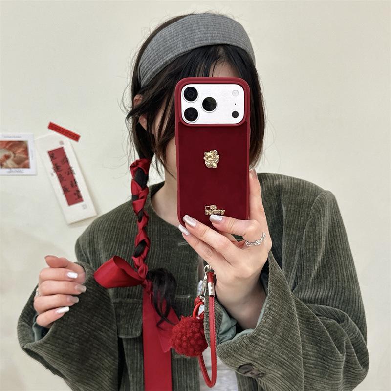 

Winter Plush 3D Kitty Phone Case for iPhone 14/15/16 Pro Max/17 - Women s Metal Design 14