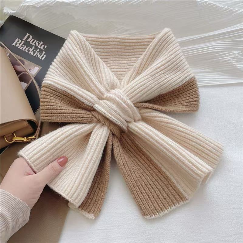 Korean Qiandongge Knitted Double-Sided Warm Fashion Classic Scarf Versatile Couple Tide Scarf Women