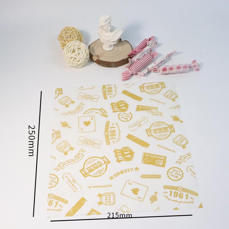 50/100/200 pages en papier ciré, papier d'emballage alimentaire résistant à l'huile, papier d'emballage alimentaire jetable