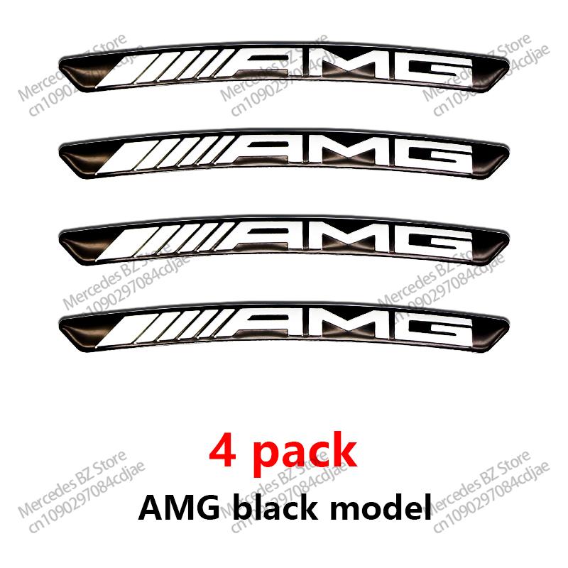 4Pcs Aluminium Car Wheel Hub Styling Stickers Decoration Strip For Mercedes Benz AMG W204 W205 W203 W211 W212 W213 W201 W210