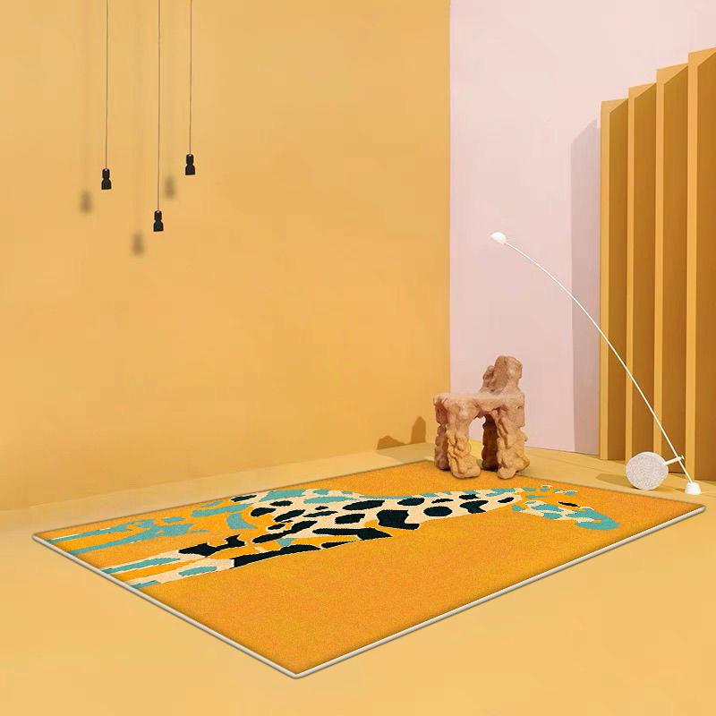 Fashion Yellow Creative Carpet for Living Room Home Decoration Sofa Area Rugs Large Area Bedroom Cloakroom Floor Mat
