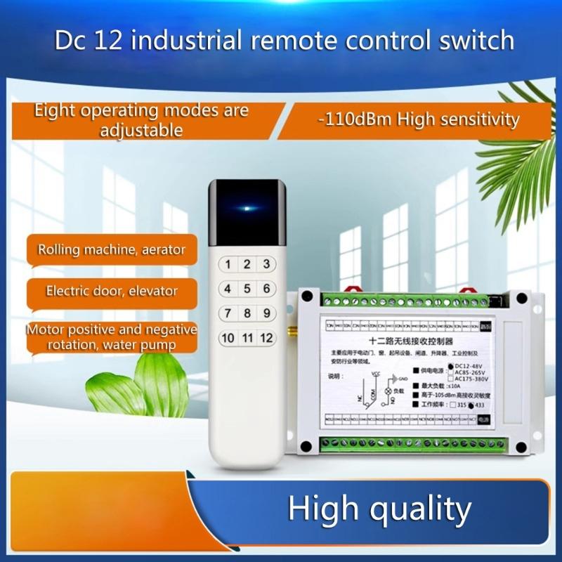 Praktische Intelligente Geräte Fernbedienung Mühelose Geräteverwaltung Bedienung 12V 24V 220V 12 Kanäle Geeignet für Lampe