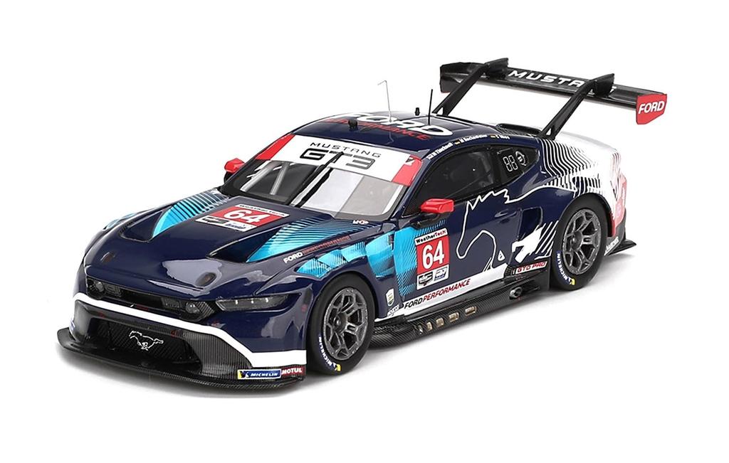 TSM MODEL 1/43 Scale Model Kit: Ford Mustang GT3 #64, IMSA 24 Hours of Daytona 2024, Ford Multimatic Motorsports, Finished Model, TSM430815