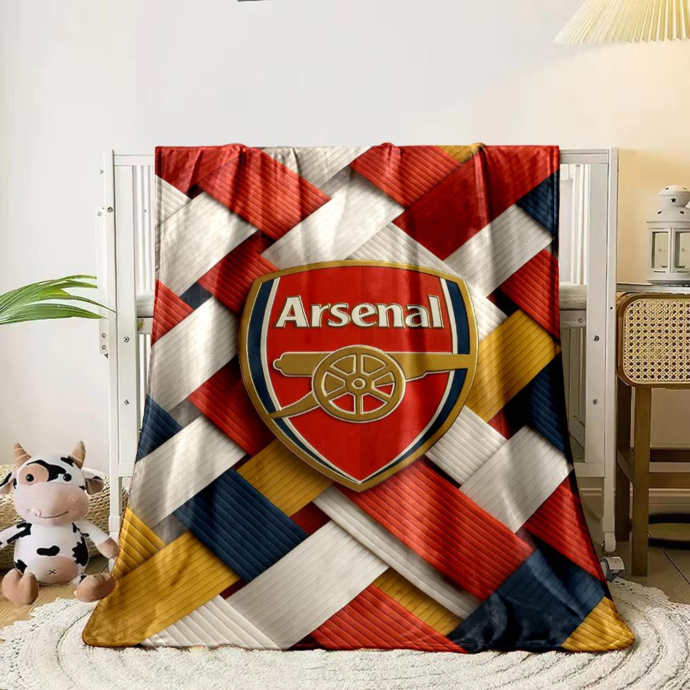 Arsenal Logo Designed Flannel blanket for bedroom, living room, sofa, and nap