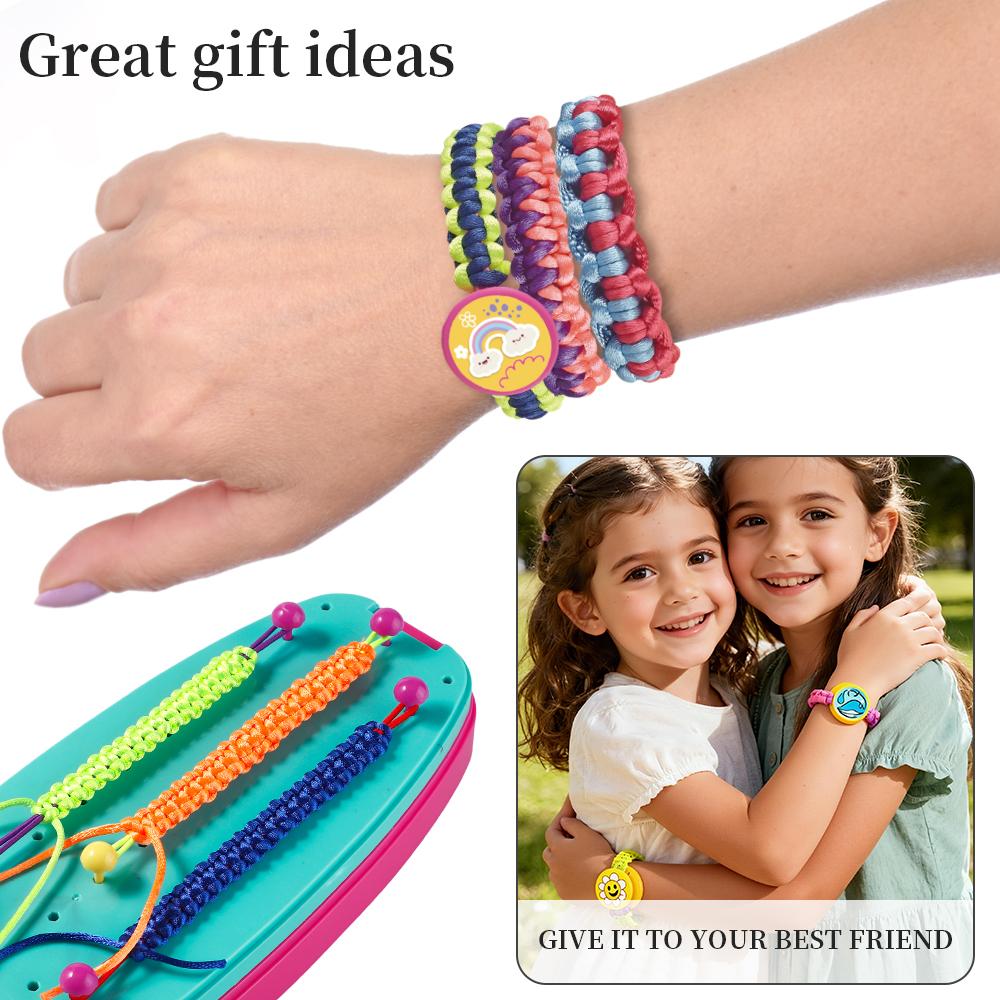 Gift for Girls: Friendship Bracelet Making Kit Toy Best Birthday Gift Top Trending DIY Jewelry Bracelet Stringing Machine