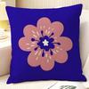 Modern Flower Minimalist Cool 2 Pillow Case Natural Linen Organic Fabric Double-Sided Printing Sofa Home Decor Gift Pillow Case