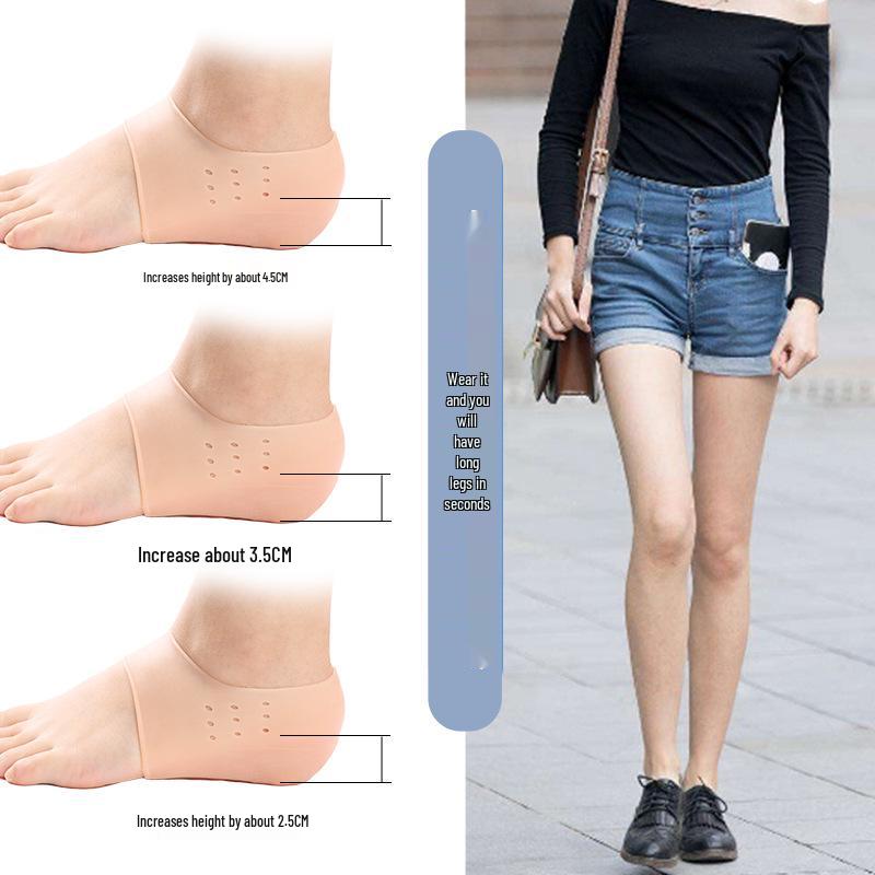 Unisex Invisible Height Boosting Non-Slip SEBS Heel Cup Liners for Sports