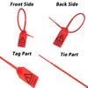 100Pcs Cable Ties Danger High Voltage Sign Plastic Security Seals Warning Tag HV Safety Mark