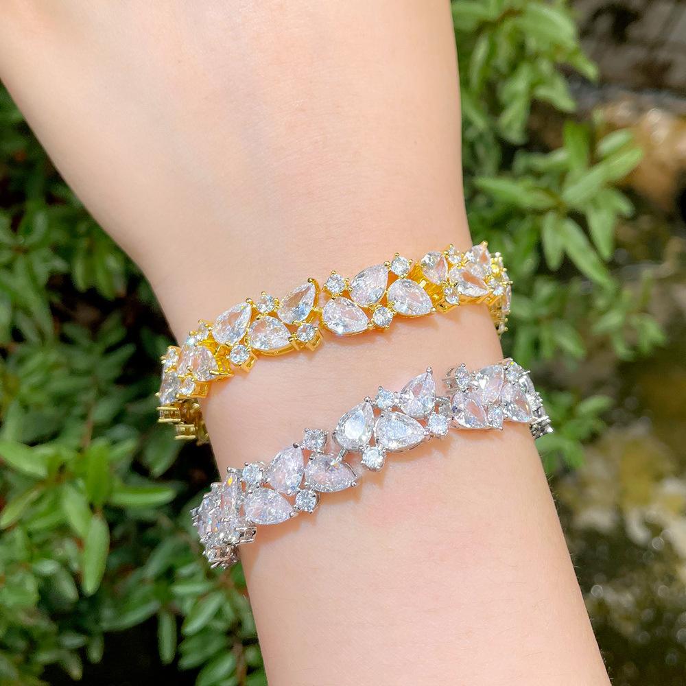 Zircon Bracelet Exquisite Flash Diamond Zircon Jewelry Bridal Evening Dress Jewelry
