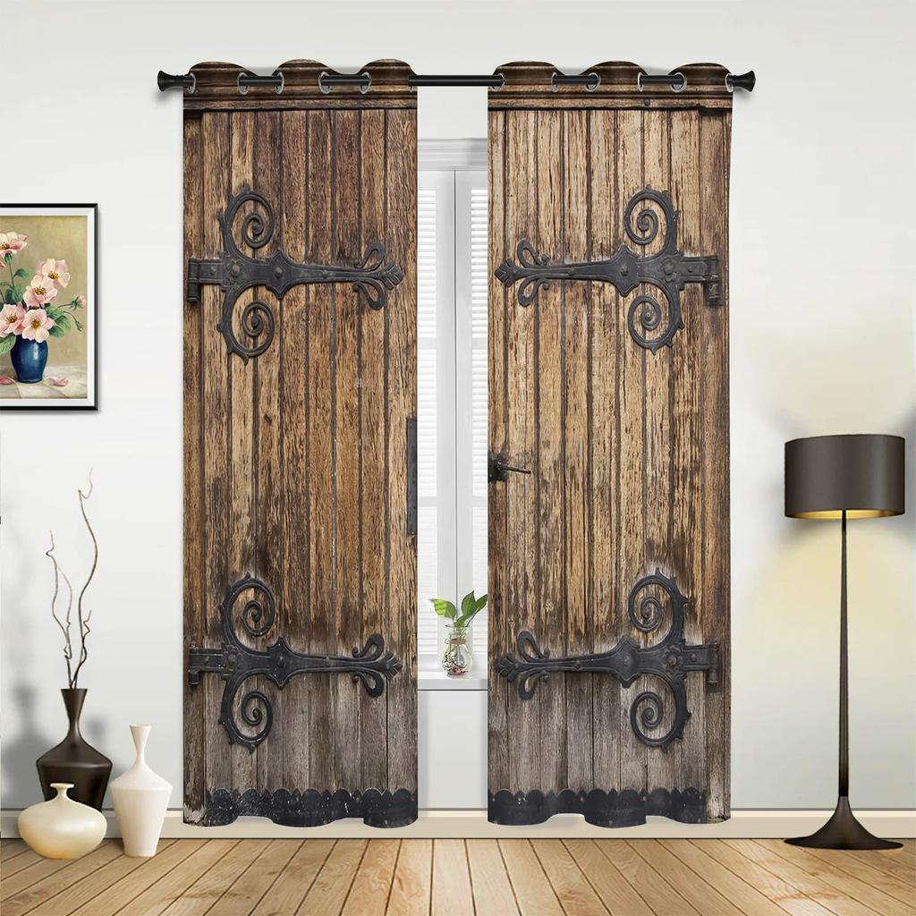 Medinė durų rankena Užuolaidos miegamajam, svetainei, užuolaidos, virtuvė, vaikų kambarys, langų užuolaida, modernus namų dekoras