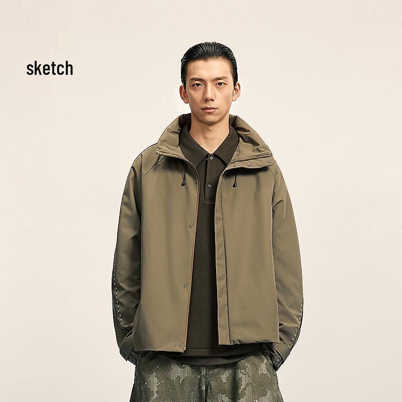 CROQUIS Men's Hooded Raglan Sleeve Jacket