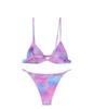 Europäisch-Amerikanisches Tie-Dye Bikini & Rock Dreiteiler Set