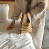 Stripe Handmade Knitted Women Shoulder Bags Casual Portable Ladies Small Handbags Shopper Student Reusable Girls Tote Wrist Bag
