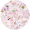 50pcs Pink Art Aesthetics Graffiti Stickers DIY Phone Guitar Laptop Notebook Suitcase Cup Waterproof Sticker Decals