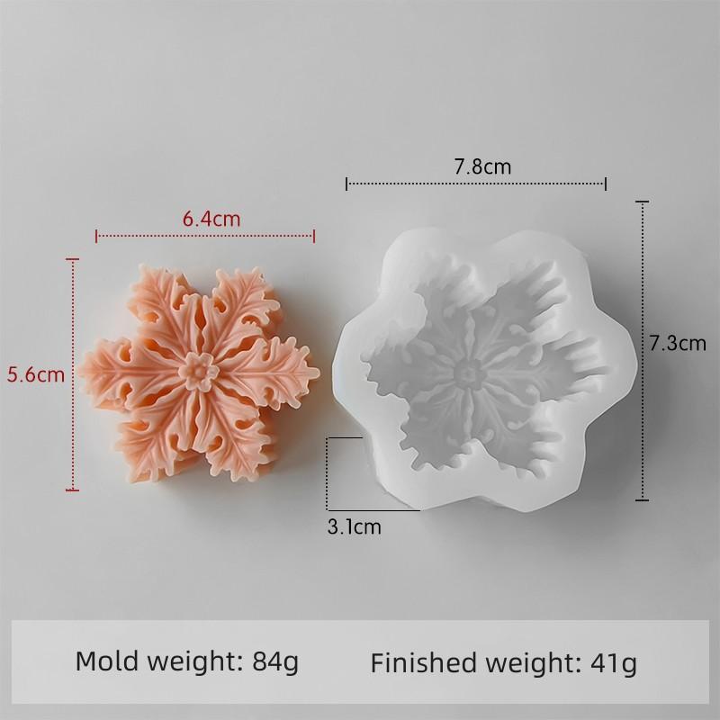 

Сделай сам Рождественская снежинка Силиконовая форма для свечей Мыло ручной работы Формы для ароматических свечей Инструмент для выпечки шоколадных конфет