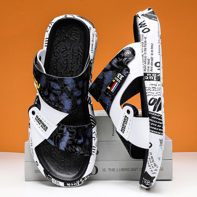 Men's shoes sandals 2024 new popcorn slippers summer cool beach casual versatile cool slippers live broadcast explosion