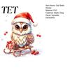 Creative Christmas Party Supplies Owl Window Static Cling Decal, Waterproof PVC Decorative Sticker, Easy Clings Apply Sticker for Home Store