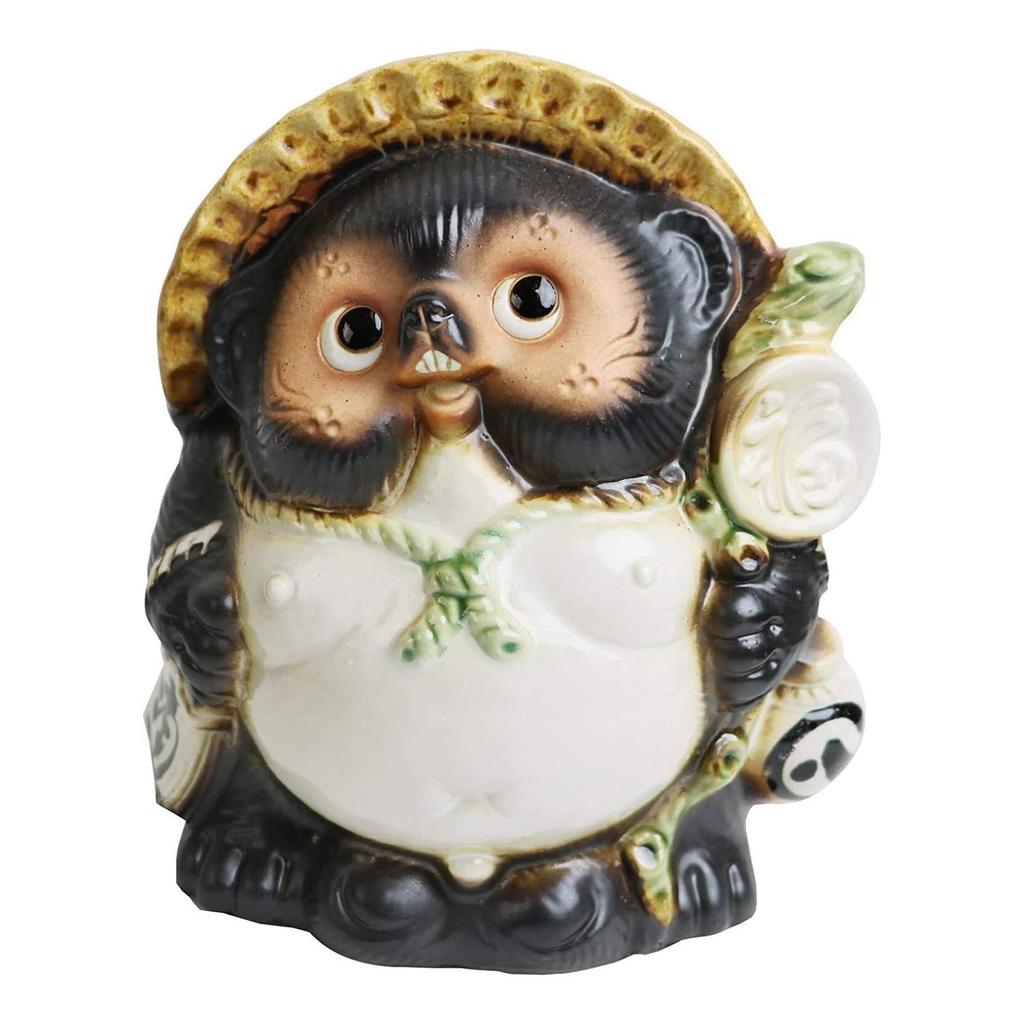 Shigaraki Pottery 19cm Tall Raccoon Dog Fukufuku Tanuki