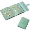 1PC PU Leather Ear Stud Storage Bag Multi-layer Jewelry Finishing Storage Organizer Book Type Storage Bag for Earrings Rings