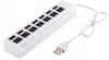 Fast Usb2.0 Hub Splitter 7 Ports Leds Adapter White Switches