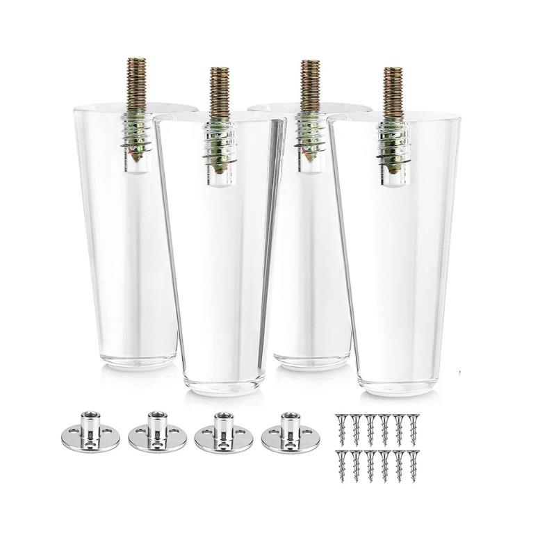 

Акриловые ножки для мебели — набор из 4 ножек Mid Century для дивана, дивана, стула, стола, комода, кровати, шкафа, нагрузка 600 кг 10CM