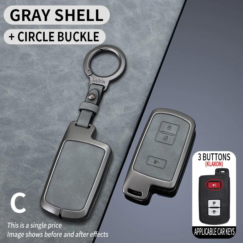Svagd6 Zinc Alloy Car Key Case Full Cover Shell Fob For Toyota Corolla Altis Auris Aygo Yaris Camry RAV4 Verso TC IM Shell Accessories