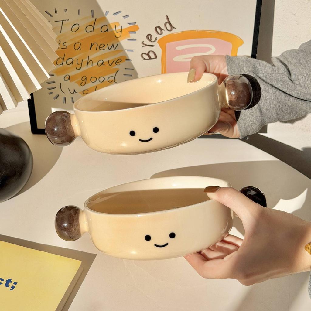 Creative high-value cocoa beans, children's rice bowls, student dormitory instant noodles bowls, fruit salad bowls, personal bowls