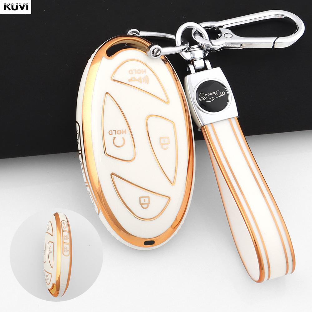 7 Buttons Tpu Style Car Key Case Cover Shell For Hyundai Kona Ev Grandeur Gn7  Keyless Protector Bag Keychain Accessories