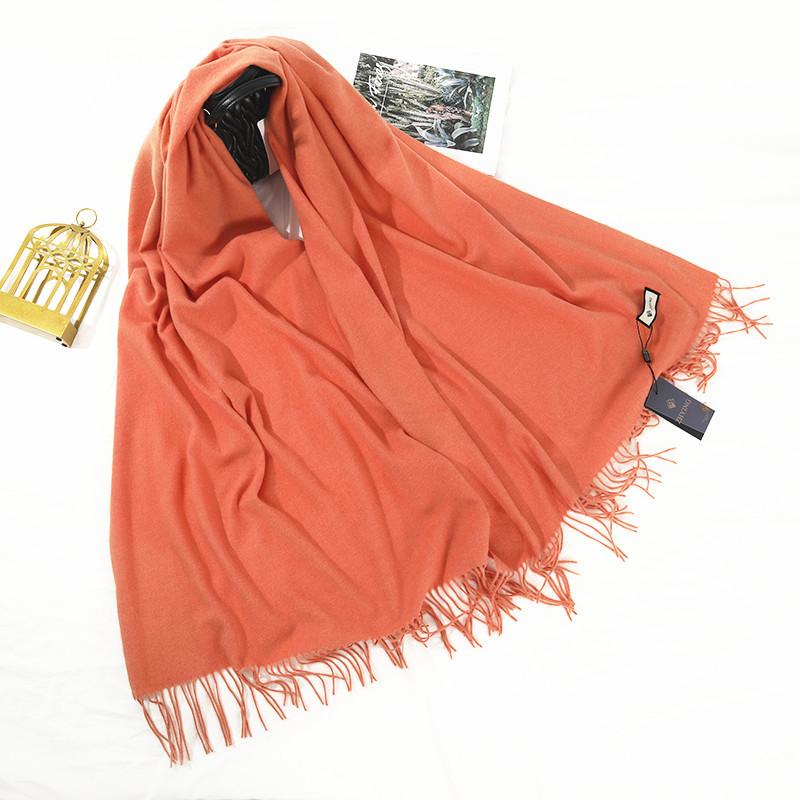 Imitation Cashmere Scarf for Women Autumn and Winter Warm Men's Wool Cashmere Scarf Winter Solid Color Korean Style Couple's Large Scarf