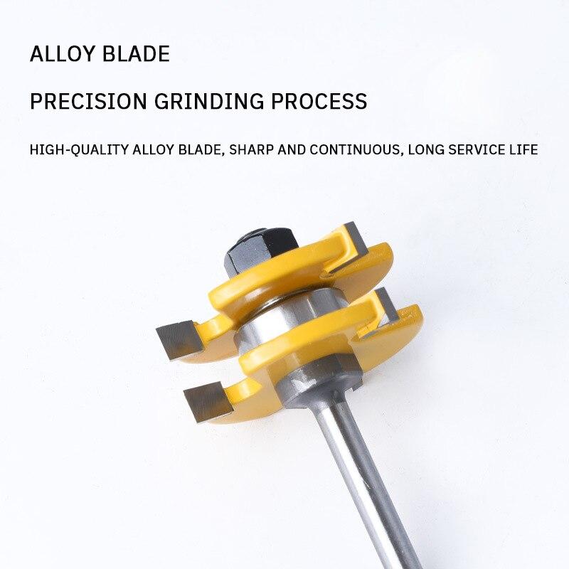 2 bucăți freză pentru prelucrarea lemnului cu 3 dinți în formă de T cuțit pătrat dinți pătrați cuțit de cioplit