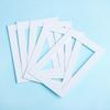 5PCS For 6/7/8/10in Picture Frames Passe Partout White Photo Mats Simple and Pure Rectangle Paper Mounts Unique Textured Surface