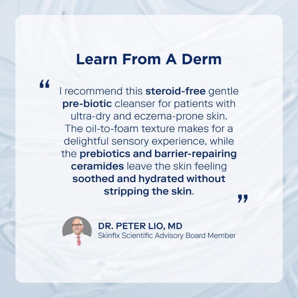 Skinfix Eczema+ Pre Biotic Foaming Oil Cleanser 5 Oz   150 Ml