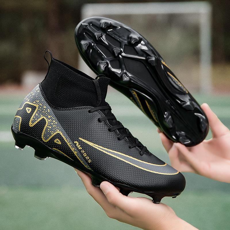 New High-top Children's Football Shoes, Men's and Women's Spike Competition, Young Primary and Secondary School Students' Broken Nail Training Shoes