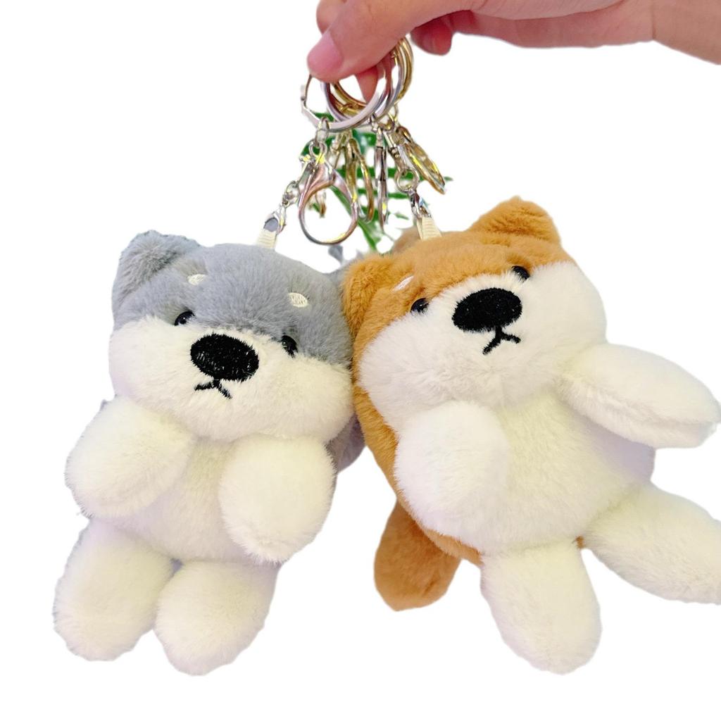 Husky Plush Dog Keychain - Cute Cartoon Puppy Bag Charm & Fashionable Doll