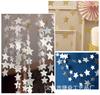 Bright Gold & Silver Paper Garland Star String Banners for Wedding Christmas Baby Shower Party Home Hanging Decor