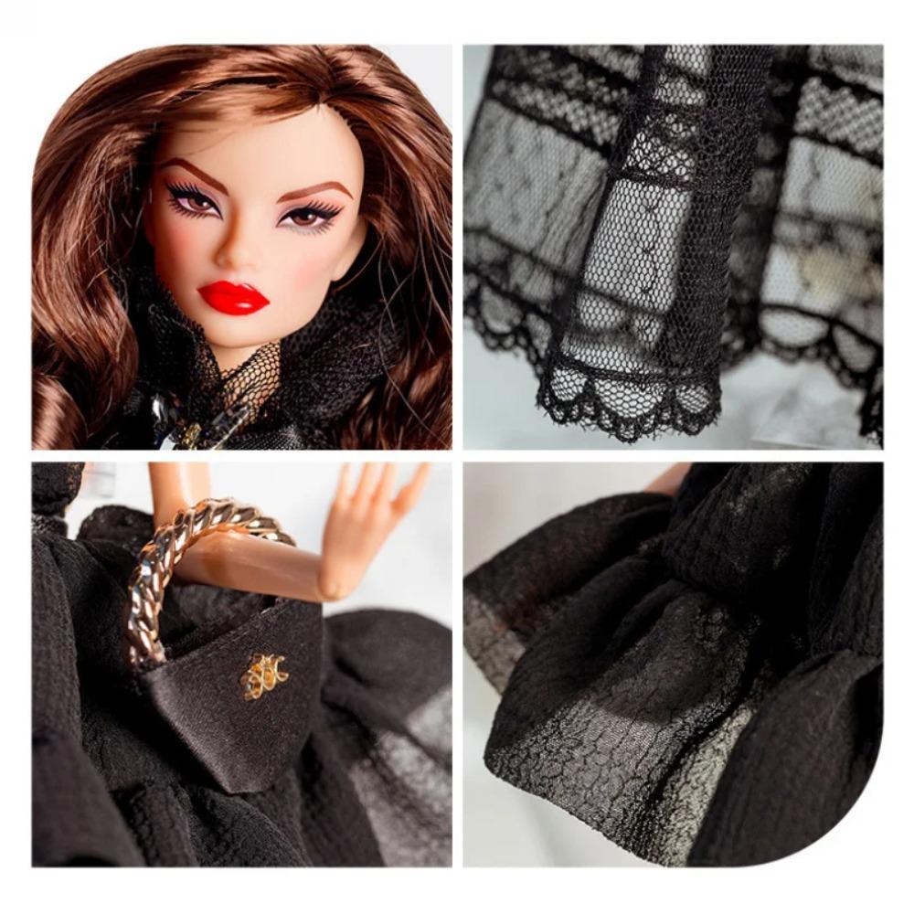 32cm Supermodel Doll Clothes Suit European Fashion Black Romantic Series Accessories Set Princess Dress DIY Toys Collector Gifts
