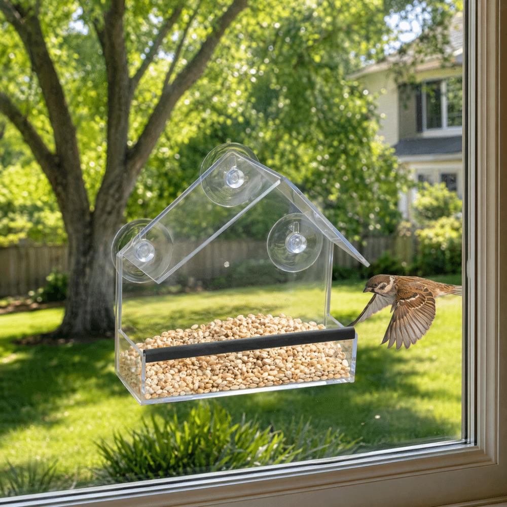 Transparent Hanging Bird Feeder Sturdy Outdoor Bird Feeder Wild Bird Feeder Bird Lovers