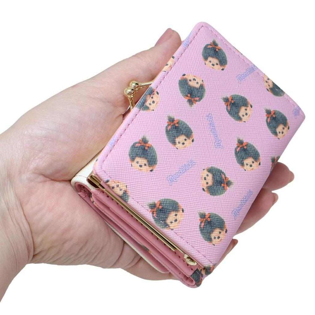 Aldi peněženka na patent Monchhichi-chan Růžová MO2-2PK