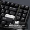 XVX "Minimalist Black" Keyboard Keycaps: Japanese, Korean, and Russian Engraved Opaque Black/White PBT.