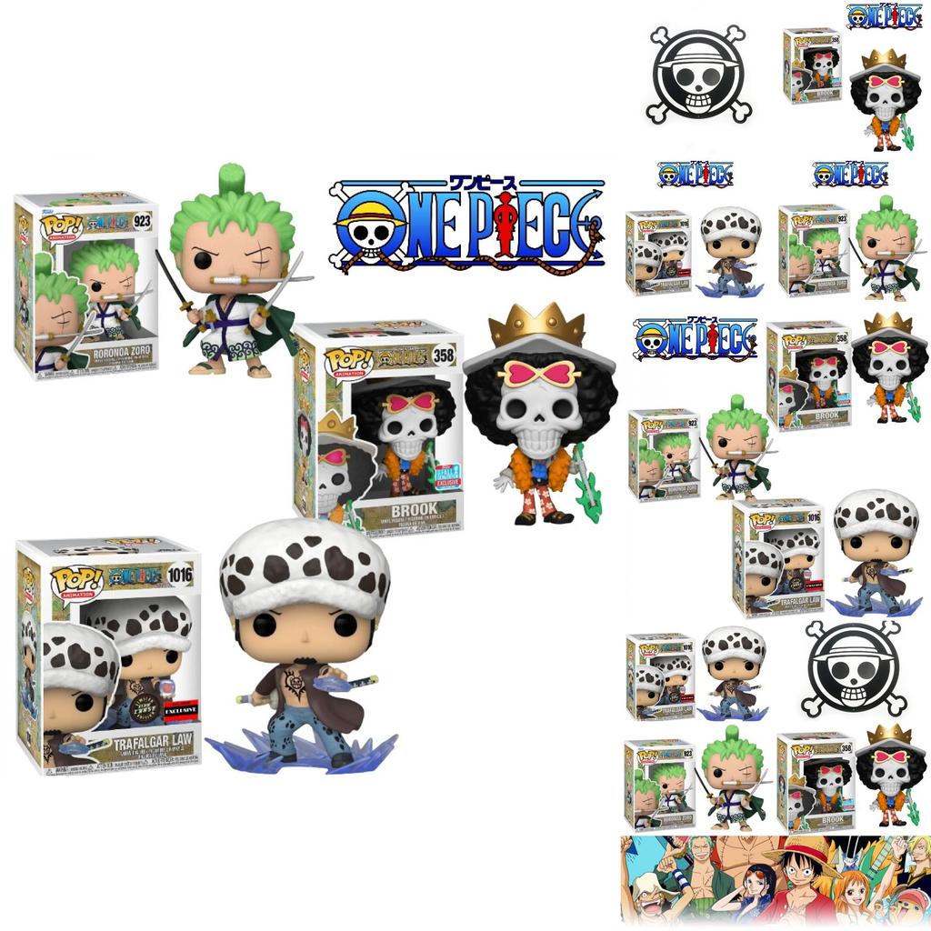 Funko Pop One Piece Luffy Brook Chopper Zoro Nami Law Actionfigur Spielzeug 9cm
