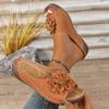 Women Slippers Slip on Anti-slip Fashion Sandals Elegant Platform Slippers Comfortable Casual Wedges Shoes Women Slides Women