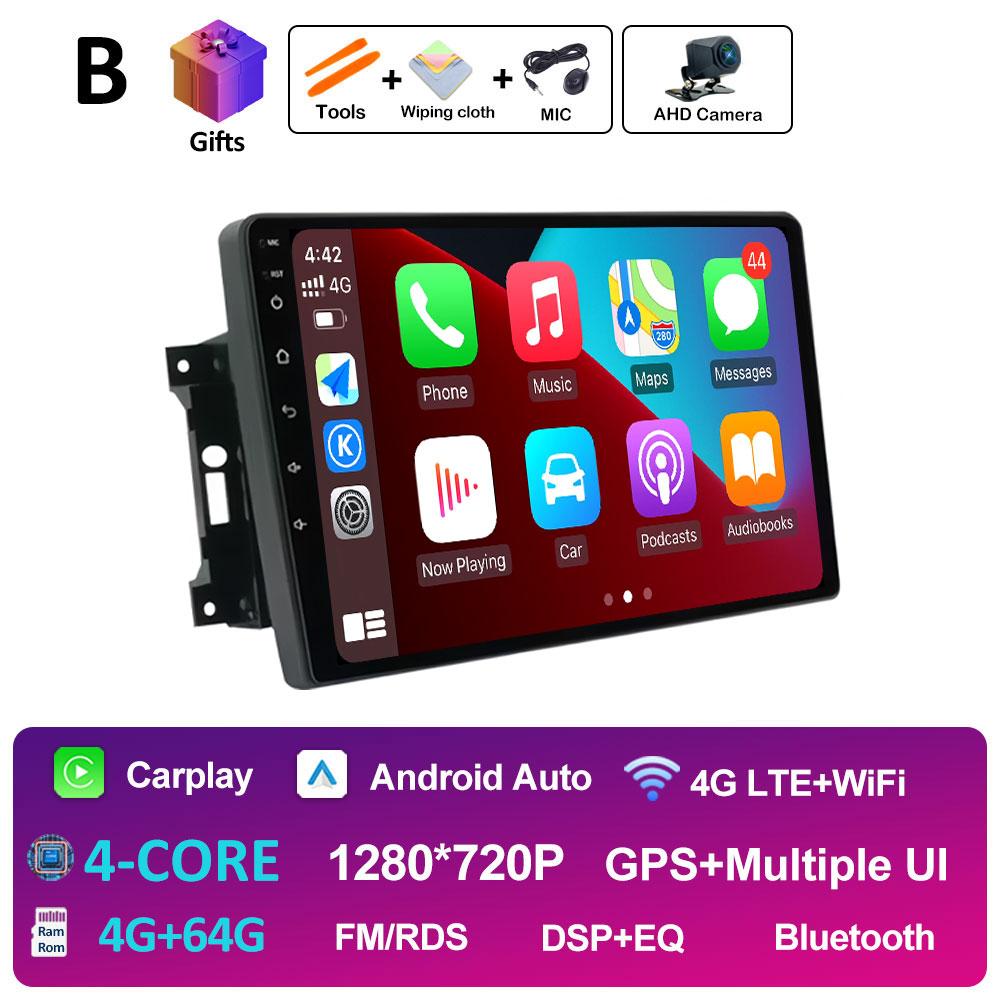 For Jeep Wrangler 3 JK 2007 2008 2009 2010 - 2018 Android 14 Wireless Carplay GPS Navigation Bluetooth Smart System Accessories