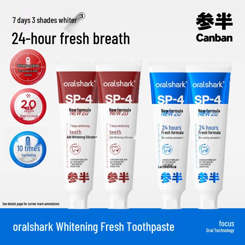 Canban Oralshark Whitening & Fresh Breath Toothpaste Set