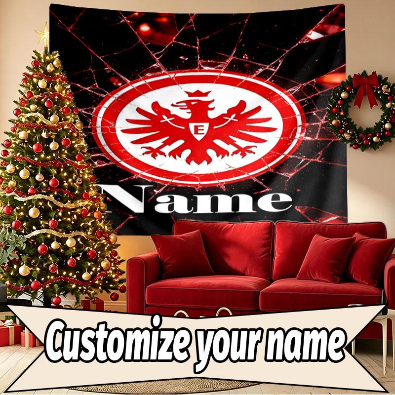 Custom Name Personalized Eintracht Frankfurt Print Tapestry, Wall Art Decor, Bedroom, Dorm, Apartment, LivingRoom, Party Backdrop, Gift for Birthday