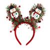 Christmas Headband for Women Girls Holiday Tree/Reindeer/Snowman/Bell Hair Aceessory with Tinsel for Xmas Party Favor